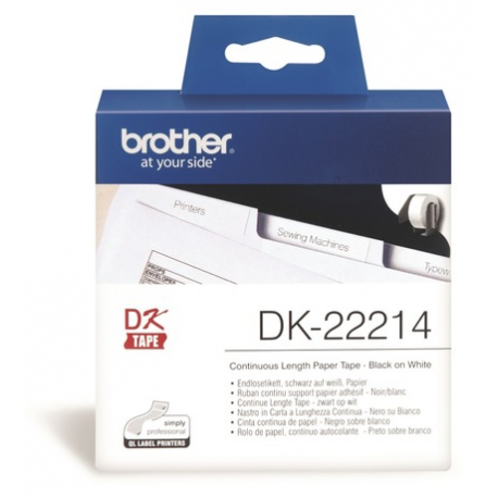 Brother DK-22214 - White - Roll (1.2 cm x 30.5 m) thermal paper - for Brother QL-1050, 1060, 1110, 500, 550, 560, 570, 580, 600, 650, 700, 710, 720, 820 - 2