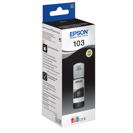 Epson 103 - 65 ml - black - original - ink refill - for EcoTank L3150, L3151, L5190 - 2