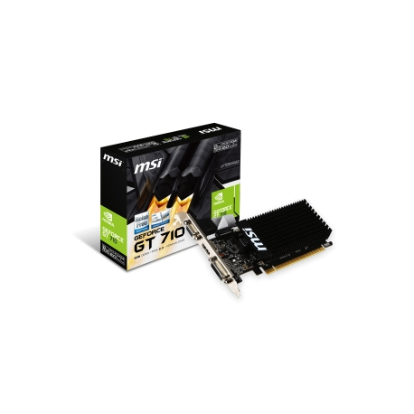 MSI GT 710 2GD3H LP - Graphics card - GF GT 710 - 2 GB DDR3 - PCIe 2.0 x16 low profile - DVI, D-Sub, HDMI - 2