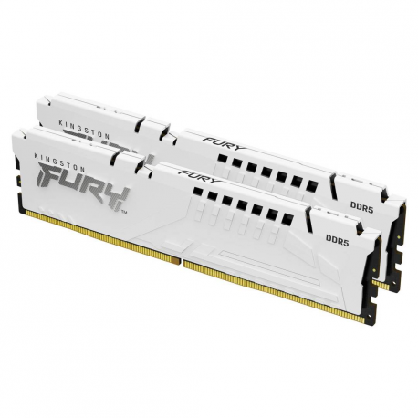 Kingston FURY Beast - DDR5 - kit - 64 GB: 2 x 32 GB - DIMM 288-pin - 5200 MHz / PC5-41600 - CL40 - 1.25 V - unbuffered - on-die ECC - white - 3