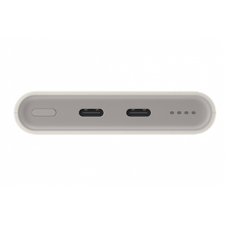 Samsung Galaxy EB-P3400 - Power bank - 10000 mAh - 25 Watt - 2770 mA - PD 3.0, SFC - 2 output connectors (24 pin USB-C) - on cable: USB-C - beige - 16