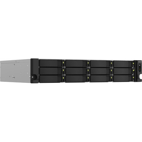 QNAP TS-1264U-RP - NAS server - 12 bays - rack-mountable - SATA 6Gb / s - RAID RAID 0, 1, 5, 6, 10, 50, JBOD, 60 - RAM 8 GB - 2.5 Gigabit Ethernet - iSCSI support - 2U - 6