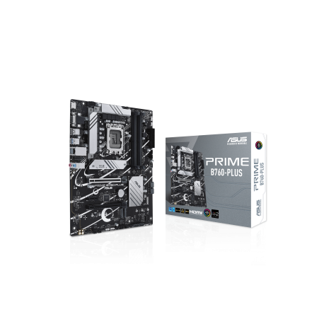 ASUS PRIME B760-PLUS - Motherboard - ATX - LGA1700 Socket - B760 Chipset - USB 3.2 Gen 1, USB 3.2 Gen 2, USB4, USB-C 3.2 Gen 2x2, USB-C 3.2 Gen 1 - 2.5 Gigabit LAN - onboard graphics (CPU required) - HD Audio (8-channel) - 10