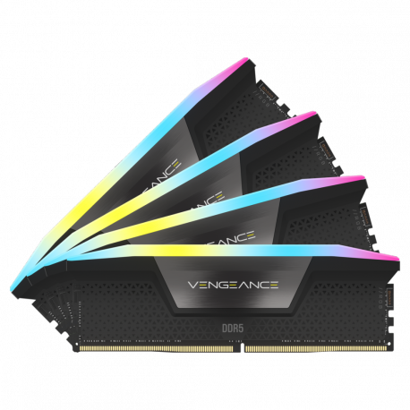 CORSAIR Vengeance RGB - DDR5 - kit - 192 GB: 4 x 48 GB - DIMM 288-pin - 5200 MHz / PC5-41600 - CL38 - 1.25 V - black - 9