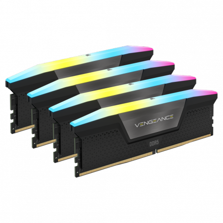 CORSAIR Vengeance RGB - DDR5 - kit - 192 GB: 4 x 48 GB - DIMM 288-pin - 5200 MHz / PC5-41600 - CL38 - 1.25 V - black - 10