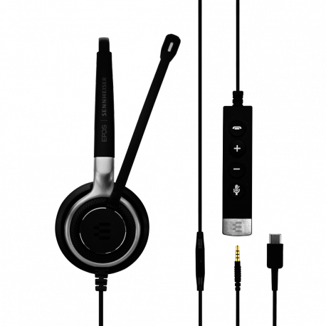 EPOS I SENNHEISER IMPACT SC 635 USB-C - Headset - on-ear - wired - 3.5 mm jack, USB-C - black, silver - 7