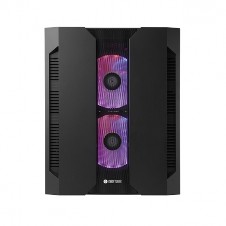 Chieftronic M2 - Cube - micro ATX - windowed side panel (tempered glass) - no power supply (ATX) - black - USB/Audio - 11