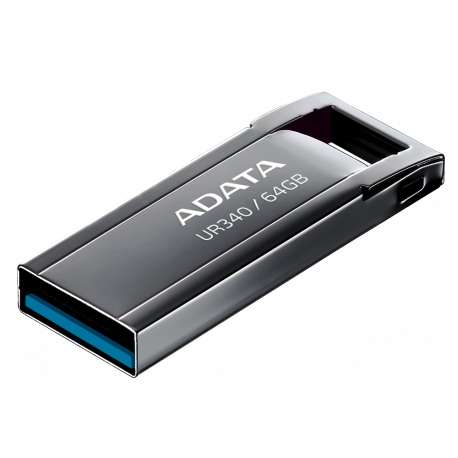 ADATA UR340 - USB flash drive - 64 GB - USB 3.2 Gen 1 - black - 8