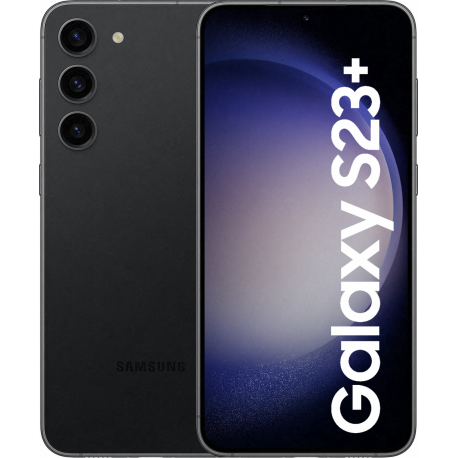 Samsung Galaxy S23+ - 5G smartphone - dual-SIM - RAM 8 GB / Internal Memory 512 GB - OLED display - 6.6" - 2340 x 1080 pixels (120 Hz) - 3x rear cameras 50 MP, 12 MP, 10 MP - front camera 12 MP - phantom black - 3