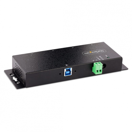 StarTech.com 4-Port Industrial USB 3.0 5Gbps Hub, Rugged USB Hub w / 15kV Air / 8kV Contact ESD and Surge Protection, DIN / Wall / Desk Mountable USB-A Hub, USB Expansion Hub with Locking Ports - Metal Construction (5G4AINDNP-USB-A-HUB) - Hub - industrial - 4 x USB 3.2 Gen 1 - desktop, DIN rail mountable, wall-mountable - 11