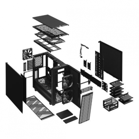 Fractal Design Define 7 - Tower - extended ATX - no power supply (ATX) - black - USB/Audio - 64