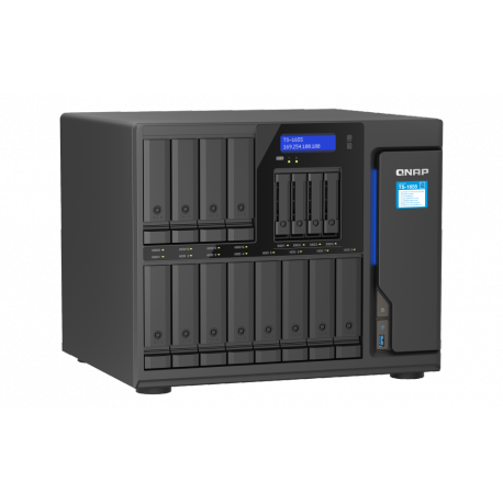 QNAP TS-1655 - NAS server - 16 bays - SATA 6Gb / s - RAID 0, 1, 5, 6, 10, 50, JBOD, 60 - RAM 8 GB - 2.5 Gigabit Ethernet - iSCSI support - 4