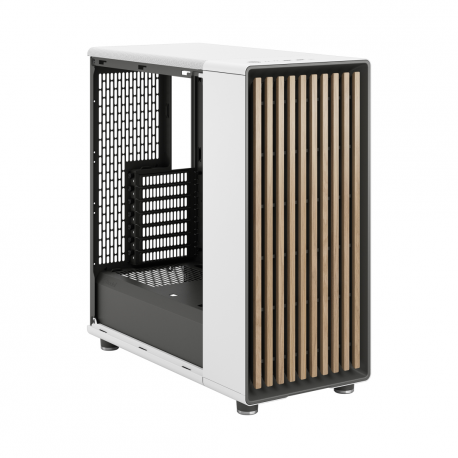 Fractal Design North - Mid tower - ATX - windowed side panel (tempered glass) - no power supply (ATX) - chalk white - USB / Audio - 35