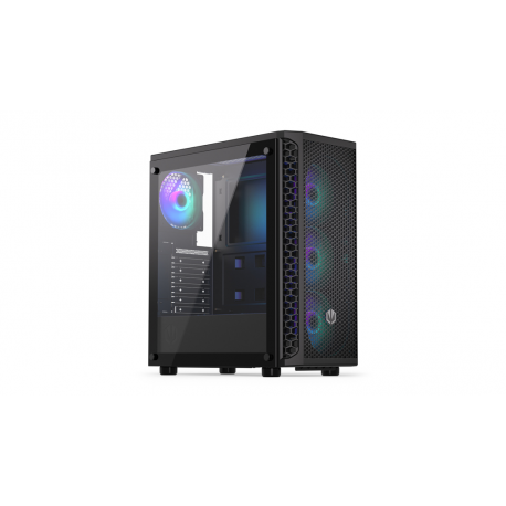 Endorfy Signum 300 ARGB - Mid tower - ATX - windowed side panel (tempered glass) - no power supply (ATX) - black - USB / Audio - 12