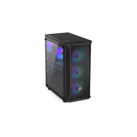 Endorfy Signum 300 ARGB - Mid tower - ATX - windowed side panel (tempered glass) - no power supply (ATX) - black - USB / Audio - 16