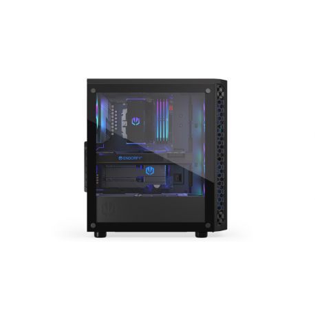 Endorfy Signum 300 ARGB - Mid tower - ATX - windowed side panel (tempered glass) - no power supply (ATX) - black - USB / Audio - 19