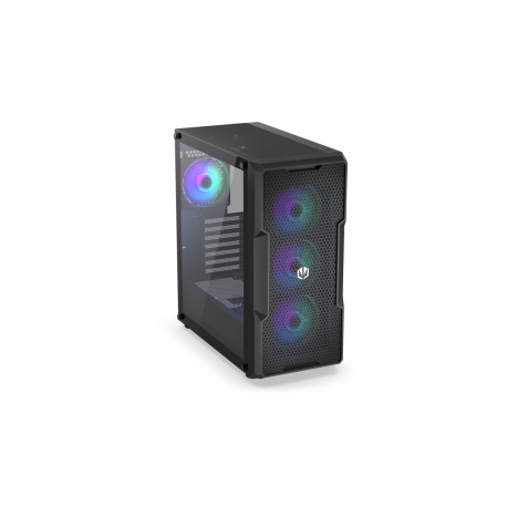 Endorfy Regnum 400 ARGB - PC case - ATX - windowed side panel (tempered glass) - no power supply (ATX) - black - USB / Audio - 47
