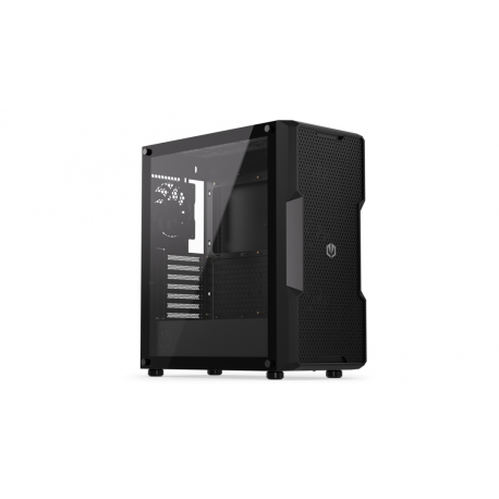 Endorfy Regnum 400 Air - PC case - ATX - windowed side panel (tempered glass) - no power supply (ATX) - black - USB / Audio - 11