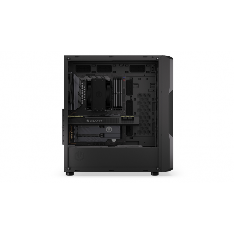 Endorfy Regnum 400 Air - PC case - ATX - windowed side panel (tempered glass) - no power supply (ATX) - black - USB / Audio - 19
