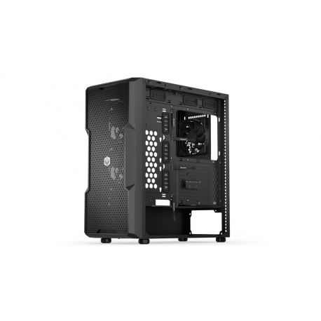 Endorfy Regnum 400 Air - PC case - ATX - windowed side panel (tempered glass) - no power supply (ATX) - black - USB / Audio - 24