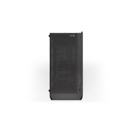 Endorfy Regnum 400 Air - PC case - ATX - windowed side panel (tempered glass) - no power supply (ATX) - black - USB / Audio - 32