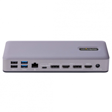 StarTech.com USB-C Docking Station - Multi Monitor HDMI / DP / DP Alt Mode USB-C Dock - 3x 4K30  /  2x 4K60 - 7-Port USB Hub - 60W Power Delivery - GbE - 3.5mm Audio - Works With Chromebook certified - Docking station - USB-C  /  Thunderbolt 3  /  Thunderbolt 4 - 2 x HDMI, 2 x DP, USB-C - GigE - 60 Watt - 8