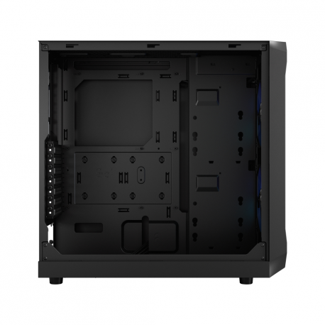 Fractal Design Focus 2 RGB - Tower - ATX - windowed side panel (tempered glass) - no power supply (ATX) - black TG clear tint - USB/Audio - 27