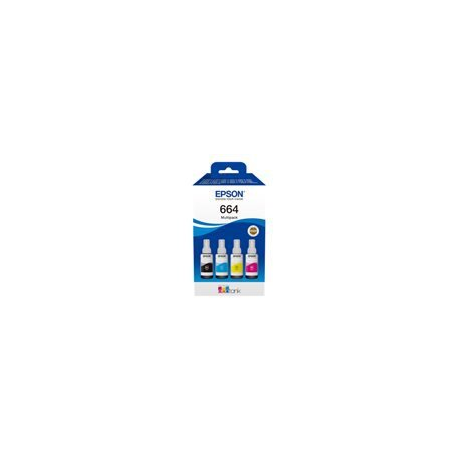 Epson EcoTank 664 - 4-pack - black, yellow, cyan, magenta - original - ink tank - for Epson L380, L395, L495; EcoTank ET-2650, L1455, L656; EcoTank ITS L3050, L3060, L3070 - 1