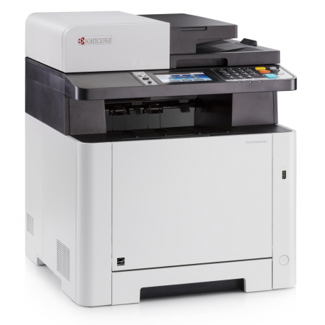 Kyocera ECOSYS M5526cdw - Multifunction printer - colour - laser - Legal (216 x 356 mm) / A4 (210 x 297 mm) (original) - A4 / Legal (media) - up to 26 ppm (copying) - up to 26 ppm (printing) - 300 sheets - 33.6 Kbps - USB 2.0, Gigabit LAN, USB host, Wi-Fi - 11