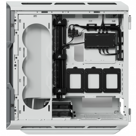 CORSAIR iCUE 5000T RGB - Mid tower - extended ATX - windowed side panel (tempered glass) - no power supply (ATX) - white - USB/Audio - 11