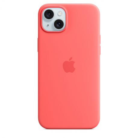 Apple - Back cover for mobile phone - MagSafe compatibility - silicone - guava - for iPhone 15 Plus - 0