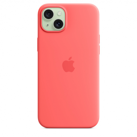 Apple - Back cover for mobile phone - MagSafe compatibility - silicone - guava - for iPhone 15 Plus - 2