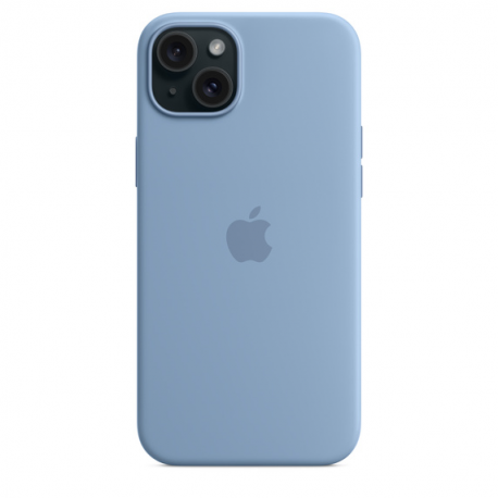 Apple - Back cover for mobile phone - MagSafe compatibility - silicone - winter blue - for iPhone 15 Plus - 1