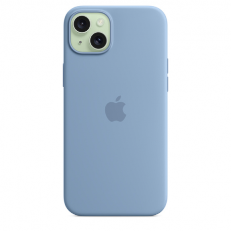 Apple - Back cover for mobile phone - MagSafe compatibility - silicone - winter blue - for iPhone 15 Plus - 2