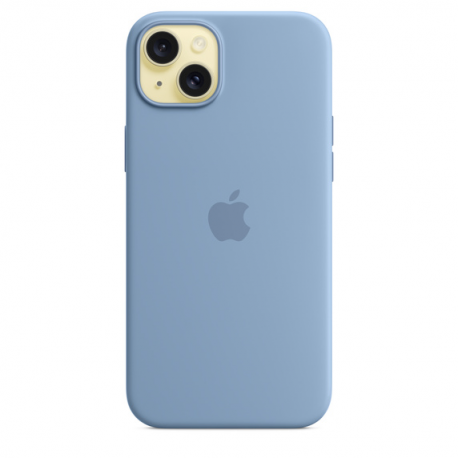 Apple - Back cover for mobile phone - MagSafe compatibility - silicone - winter blue - for iPhone 15 Plus - 3