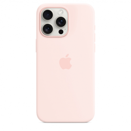 Apple - Back cover for mobile phone - MagSafe compatibility - silicone - Light Pink - for iPhone 15 Pro Max - 2