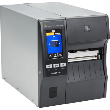 TT Printer ZT411, 4inch, 203 dpi, UK/AU/JP/EU Cords, Serial, USB, 10/100 Ethernet, Bluetooth 4.1/MFi, USB Host, On-metal, RFID U - 2