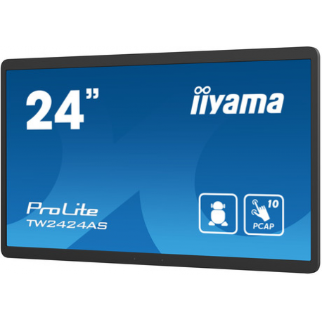 iiyama ProLite TW2424AS-B1 - LED monitor - 24" (23.6" viewable) - stationary - touchscreen - 1920 x 1080 Full HD (1080p) @ 60 Hz - IPS - 1000:1 - 14 ms - HDMI - speakers - black, matte - 2