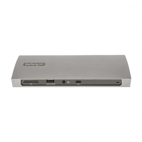 StarTech.com Thunderbolt 4 Dock, 96W Power Delivery, Single 8K / Dual Monitor 4K 60Hz, 3xTB4 / USB4 ports, 4xUSB-A, SD, GbE, Thunderbolt 4 Docking Station for Windows or TB3 MacBook, 0.8m - Docking station - Thunderbolt 4 - 3 x Thunderbolt - GigE - 1