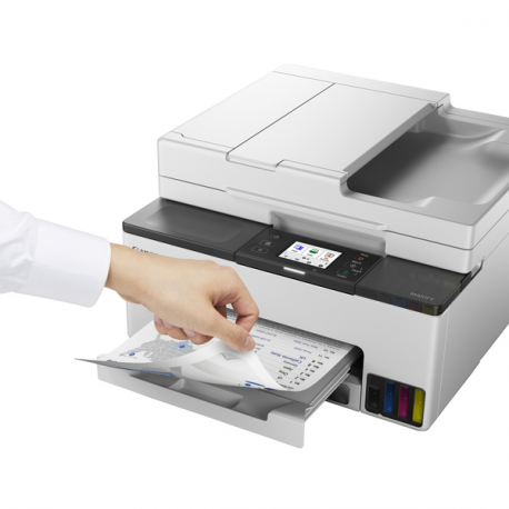 Canon MAXIFY GX2050 - Multifunction printer - colour - ink-jet - refillable - Legal (216 x 356 mm) / A4 (210 x 297 mm) (original) - A4 / Legal (media) - up to 15 ipm (printing) - 250 sheets - 33.6 Kbps - USB 2.0, LAN, Wi-Fi(ac) - 7
