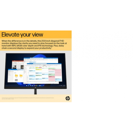 HP E24u G5 - E-Series - LED monitor - 23.8" (23.8" viewable) - 1920 x 1080 Full HD (1080p) @ 75 Hz - IPS - 250 cd / m² - 1000:1 - 5 ms - HDMI, DisplayPort, USB-C - black head, black and silver (stand) - 14