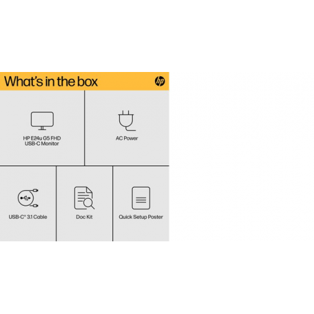 HP E24u G5 - E-Series - LED monitor - 23.8" (23.8" viewable) - 1920 x 1080 Full HD (1080p) @ 75 Hz - IPS - 250 cd / m² - 1000:1 - 5 ms - HDMI, DisplayPort, USB-C - black head, black and silver (stand) - 24