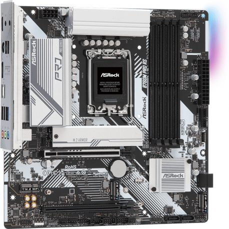 ASRock B760M PRO RS / D5 - Motherboard - micro ATX - LGA1700 Socket - B760 Chipset - USB 3.2 Gen 1, USB-C 3.2 Gen 1 - 2.5 Gigabit LAN - onboard graphics (CPU required) - HD Audio (8-channel) - 2