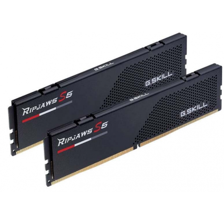 G.Skill Ripjaws S5 - DDR5 - kit - 64 GB: 2 x 32 GB - DIMM 288-pin low profile - 6400 MHz / PC5-51200 - CL32 - 1.4 V - unbuffered - on-die ECC - matte black - 1