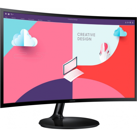 Samsung S24C364EAU - S36C Series - LED monitor - curved - 24" - 1920 x 1080 Full HD (1080p) @ 75 Hz - VA - 250 cd / m² - 3000:1 - 4 ms - HDMI, VGA - black - 2