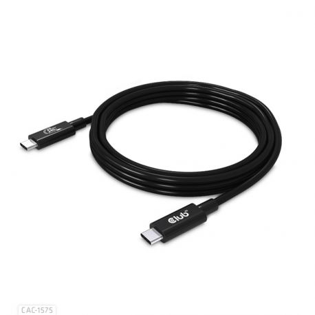 Club 3D - USB cable - 24 pin USB-C (M) to 24 pin USB-C (M) - USB4 Gen2x2 - 48 V - 5 A - 2 m - bi-directional, 4K60Hz support, up to 240W power delivery support, extended power range (EPR) - 4