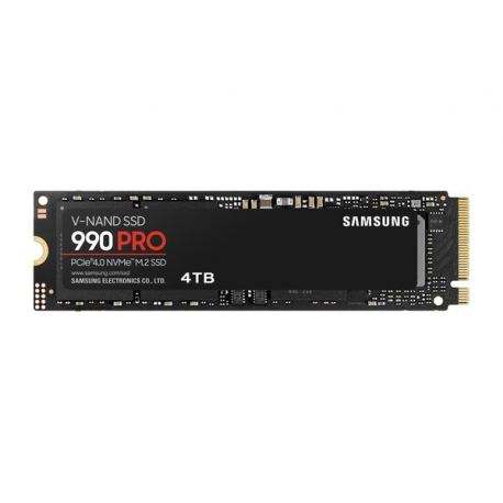 Samsung 990 PRO MZ-V9P4T0BW - SSD - encrypted - 4 TB - internal - M.2 2280 - PCIe 4.0 x4 (NVMe) - 256-bit AES - TCG Opal Encryption - 0