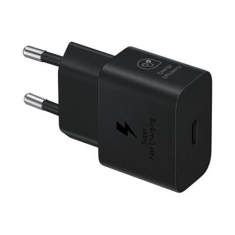 Samsung EP-T2510N - Power adapter - 25 Watt - 3 A - PD 3.0, SFC, PD / PPS (24 pin USB-C) - on cable: USB-C - black - 0