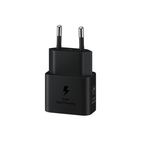 Samsung EP-T2510N - Power adapter - 25 Watt - 3 A - PD 3.0, SFC, PD / PPS (24 pin USB-C) - on cable: USB-C - black - 1