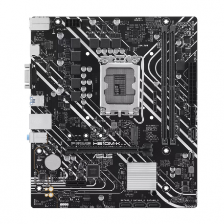 ASUS PRIME H610M-K - Motherboard - micro ATX - LGA1700 Socket - H610 Chipset - USB 3.2 Gen 1 - Gigabit LAN - onboard graphics (CPU required) - HD Audio (8-channel) - 2